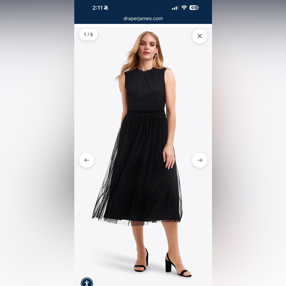 Draper James Black Sleeveless Maxi Dress